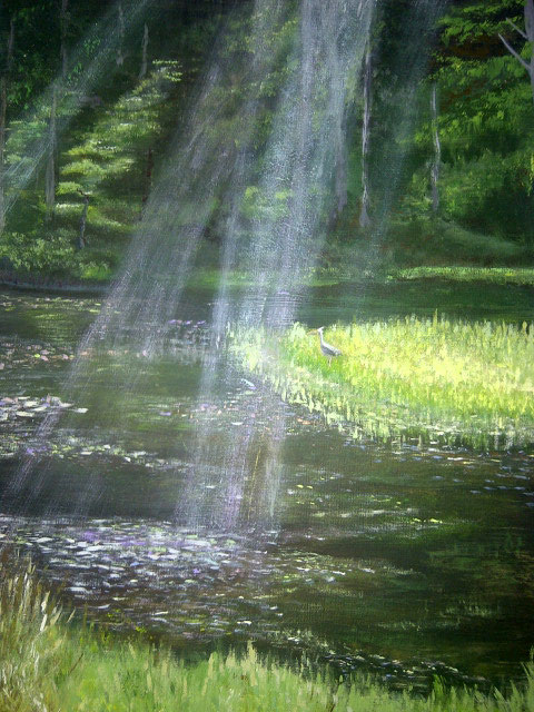 Heron at Glen Prosen