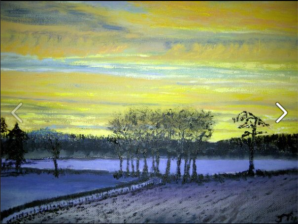 Shire Sunrise in Snow