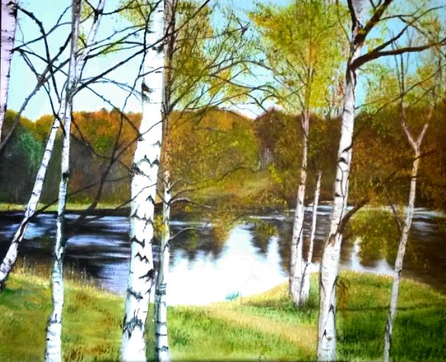 Autumn Silver Birches by Jay Topaz